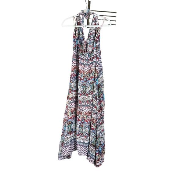 Raga Revolve Riviera Vibe Maxi Halter Dress Patchwork Paisley Boho Cottage Large - Picture 5 of 15